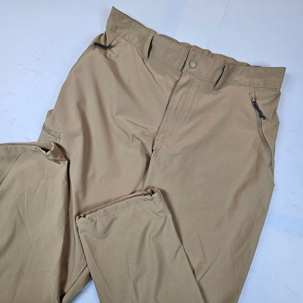Columbia Mens Hiking Cargo Pants Tan Khaki Stretch Straight Leg 36x32 Outdoor
